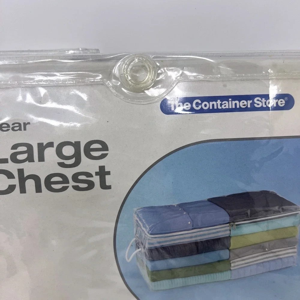 Lot Of 3 The Container Store Clear large Chest Storage Bags 24x12x10 NOS Sealed